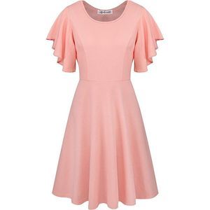 Flutter Sleeve Fit and Flare Dress